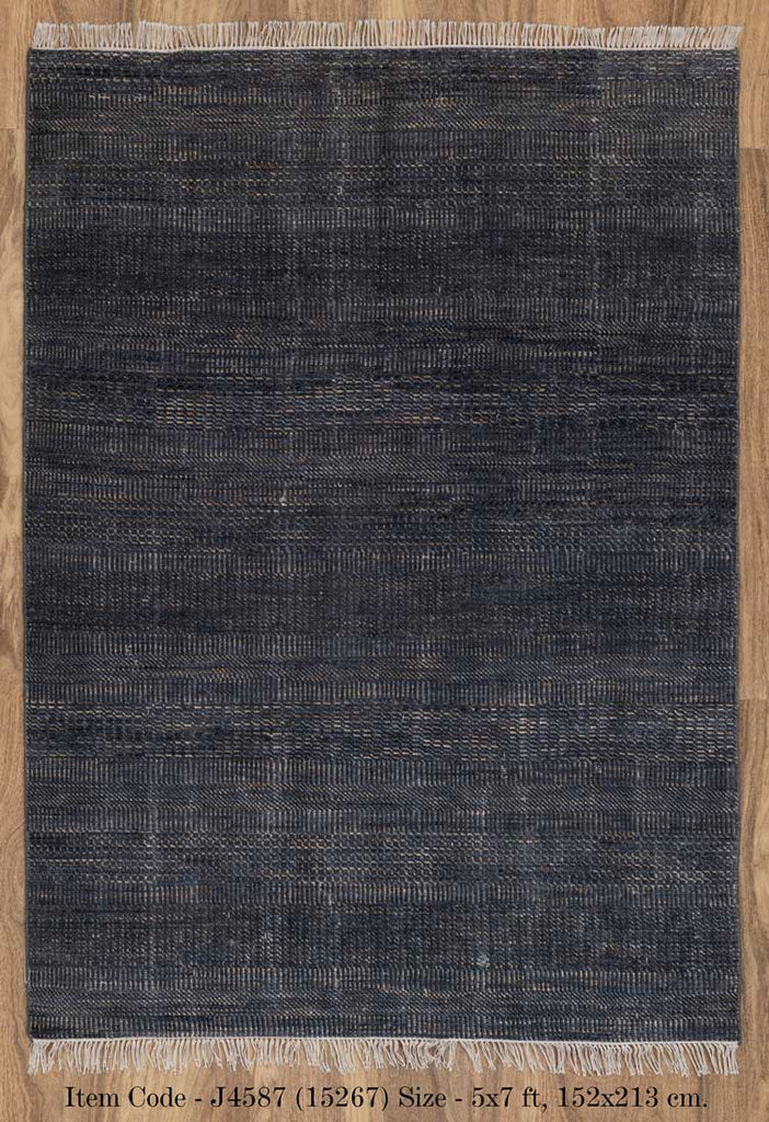 Luxury - Greenwich Blue Gold Wool & Bamboo Silk Hand Knotted Premium Carpet