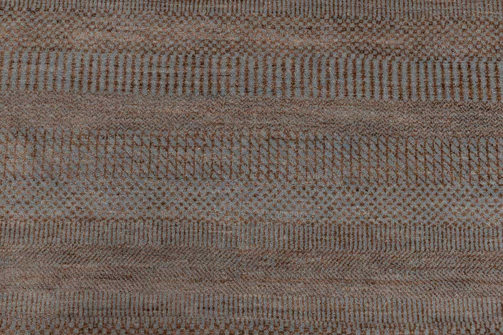 Luxury - Bayberry Brown Grey Wool & Bamboo Silk Hand Knotted Premium Carpet
