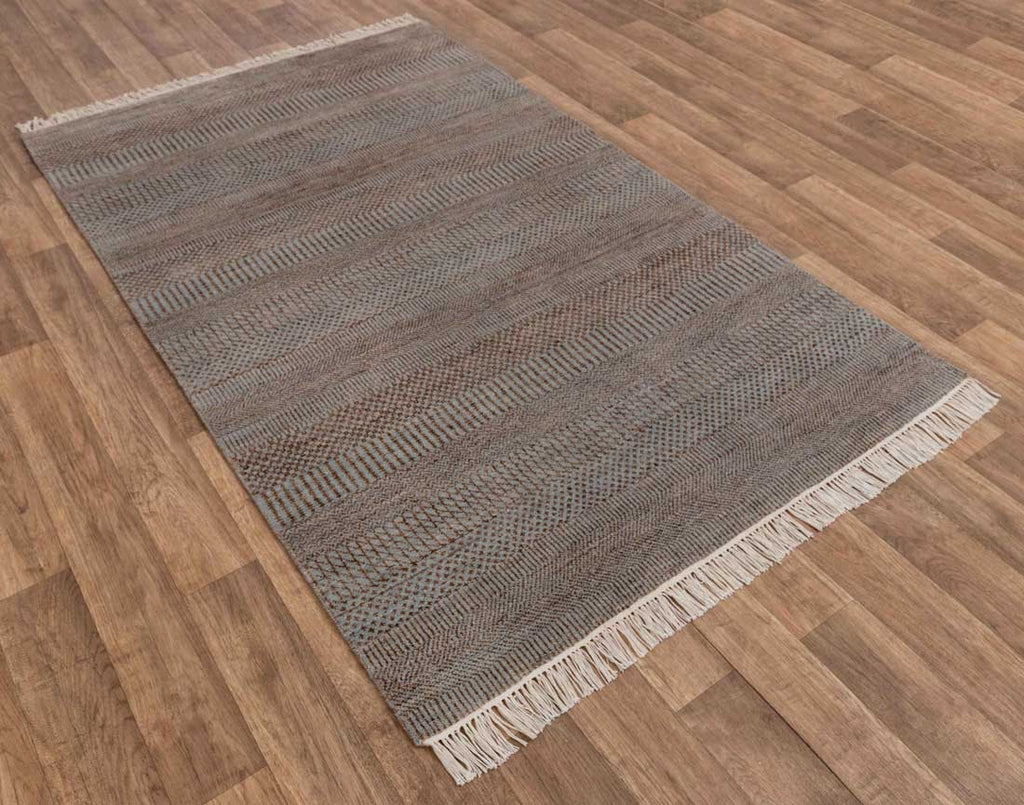 Luxury - Bayberry Brown Grey Wool & Bamboo Silk Hand Knotted Premium Carpet