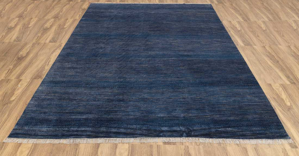 Luxury - Birchwood Blue Gold Wool & Bamboo Silk Hand Knotted Premium Carpet