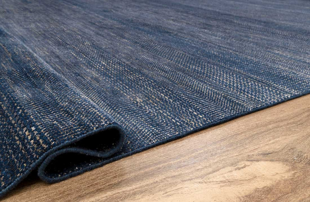 Luxury - Birchwood Blue Gold Wool & Bamboo Silk Hand Knotted Premium Carpet