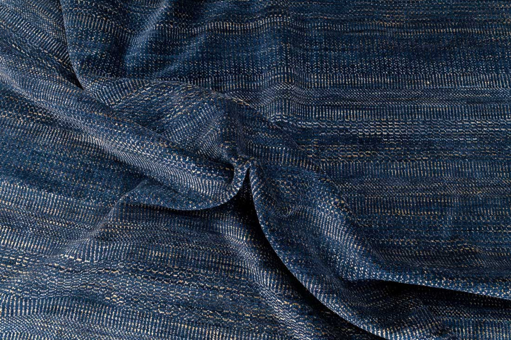 Luxury - Birchwood Blue Gold Wool & Bamboo Silk Hand Knotted Premium Carpet