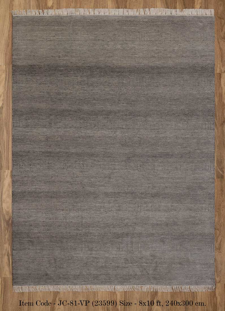 Luxury - Mandia Grey Wool & Bamboo Silk Hand Knotted Premium Carpet