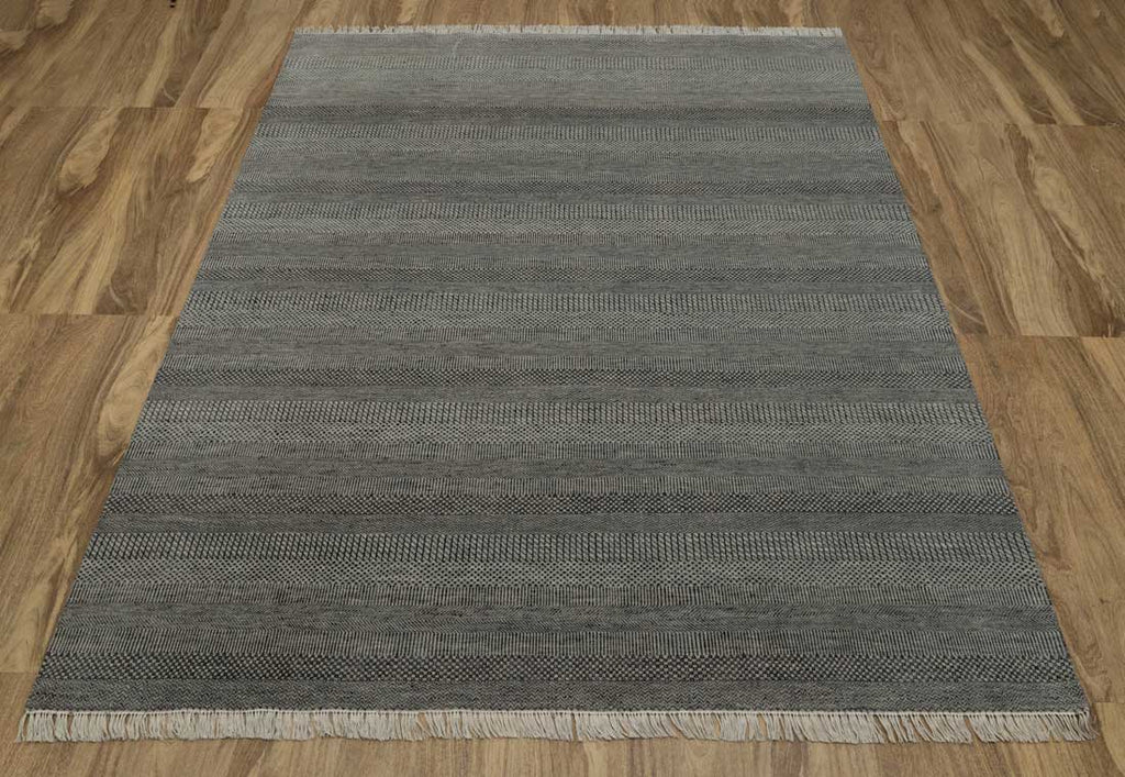 Luxury - Mandia Grey Wool & Bamboo Silk Hand Knotted Premium Carpet