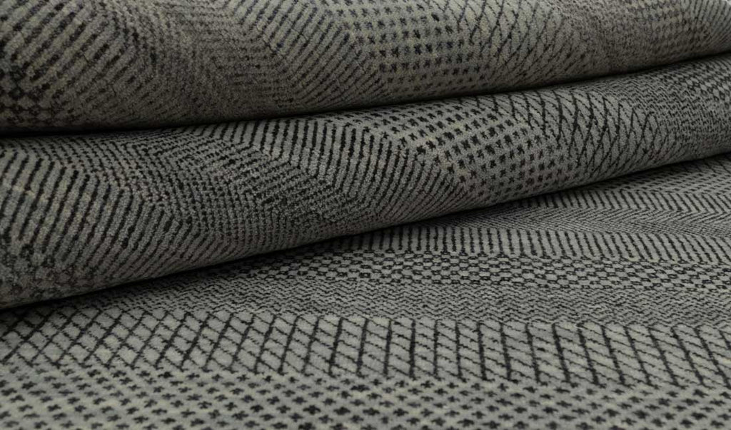 Luxury - Mandia Grey Wool & Bamboo Silk Hand Knotted Premium Carpet