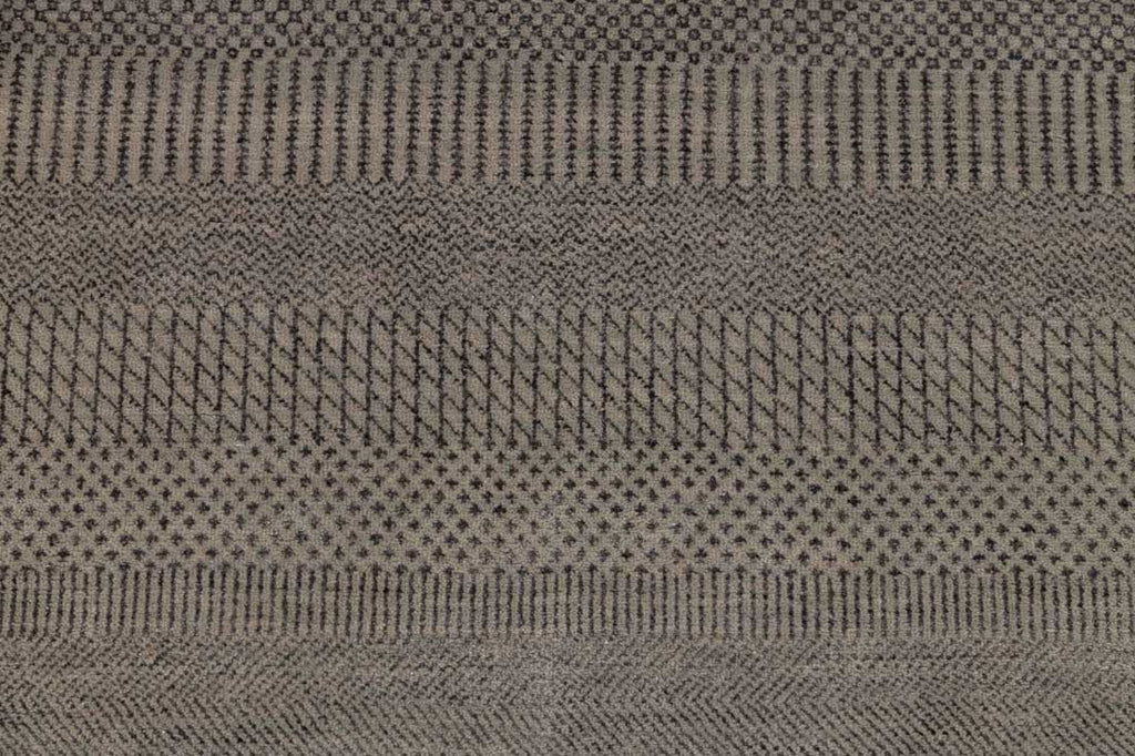 Luxury - Deco Grey Charcoal Wool & Bamboo Silk Hand Knotted Premium Carpet