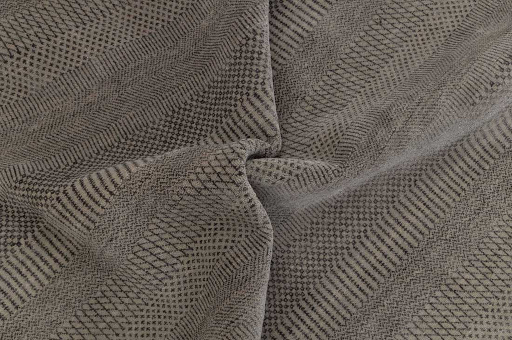 Luxury - Deco Grey Charcoal Wool & Bamboo Silk Hand Knotted Premium Carpet