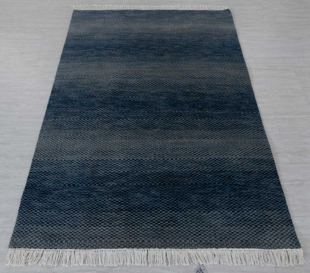 Luxury - Claude Grey Blue Wool & Bamboo Silk Hand Knotted Premium Carpet