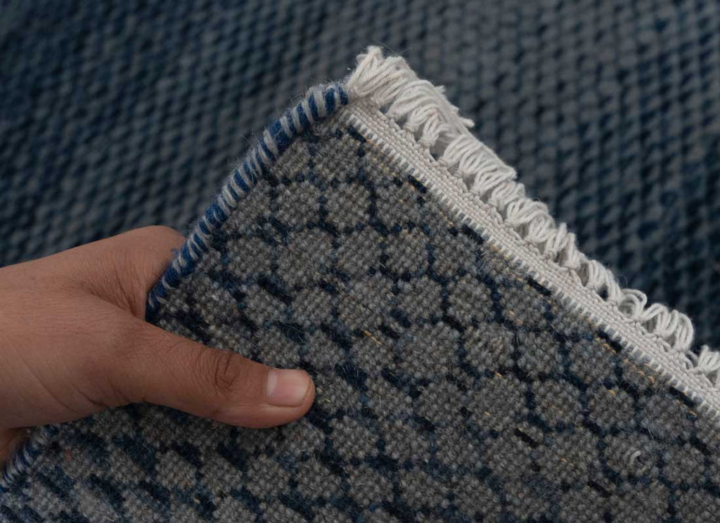 Luxury - Claude Grey Blue Wool & Bamboo Silk Hand Knotted Premium Carpet