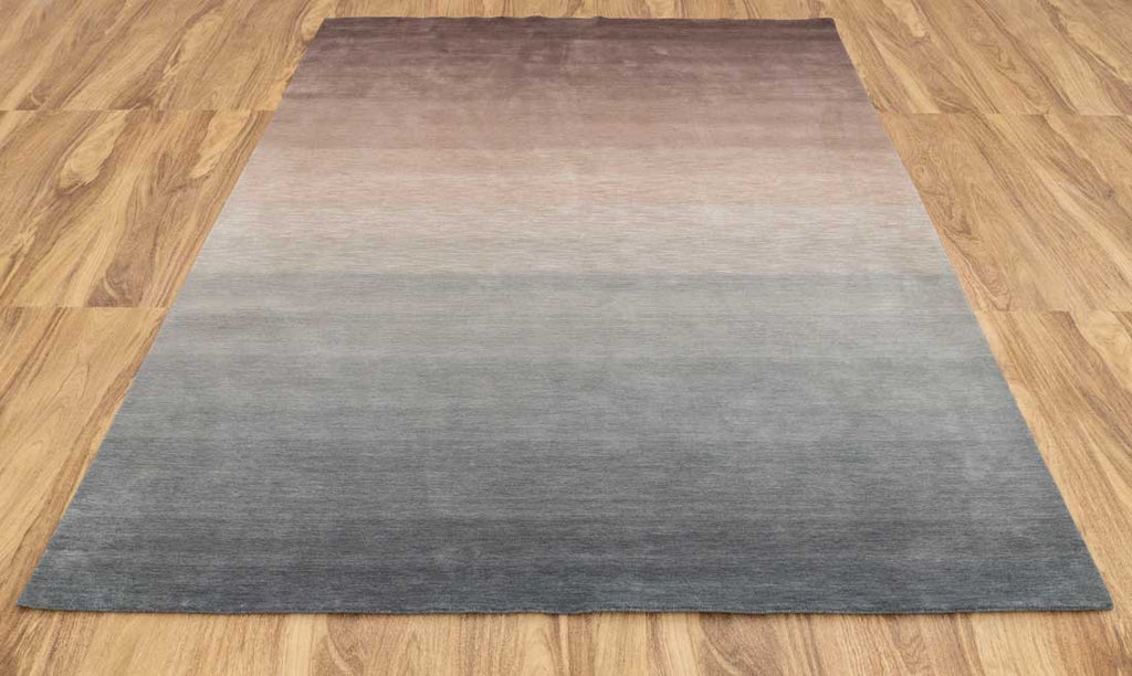 Luxury - Ombre Beach Brown Grey New Zealand Wool Hand Loom Premium Carpet