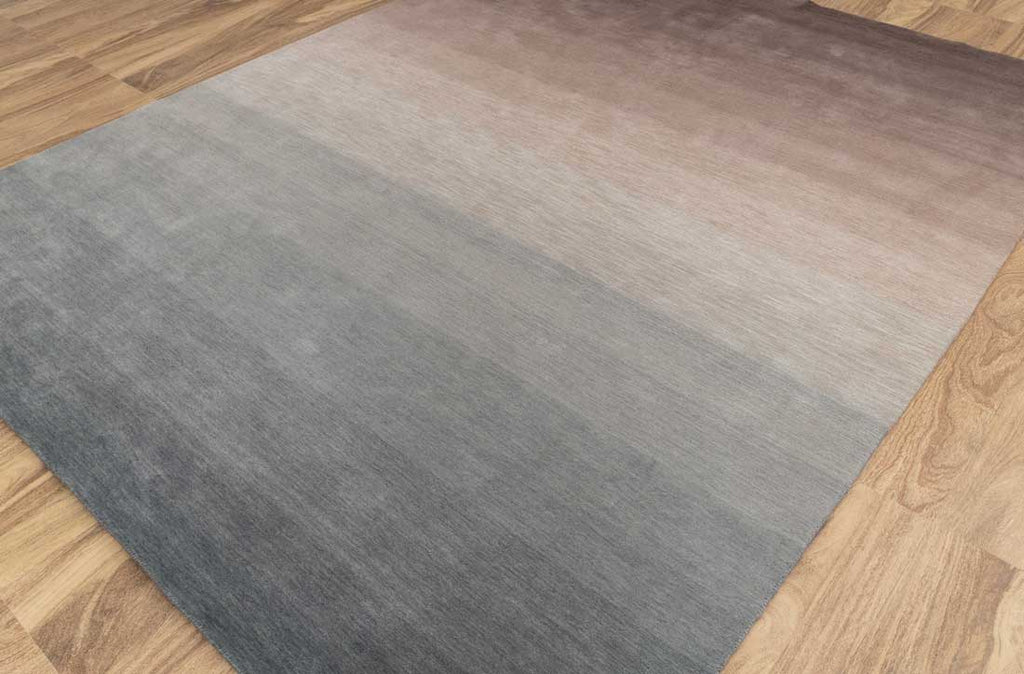 Luxury - Ombre Beach Brown Grey New Zealand Wool Hand Loom Premium Carpet