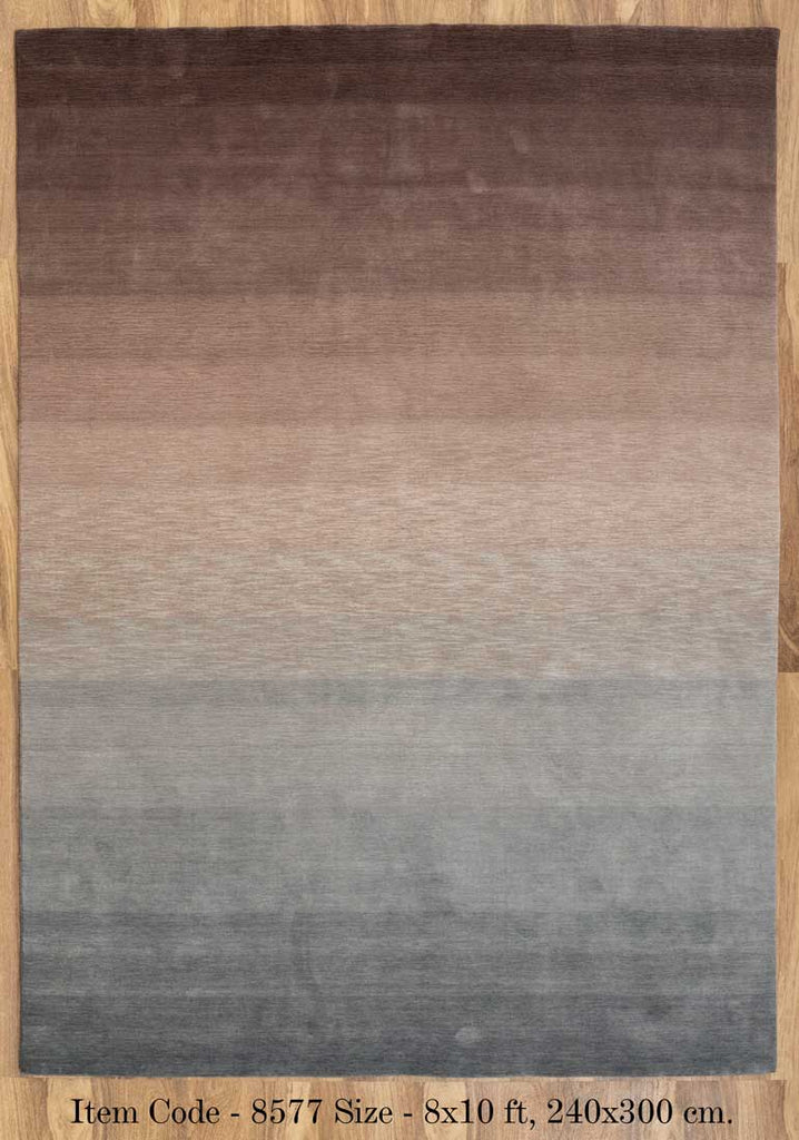 Luxury - Ombre Beach Brown Grey New Zealand Wool Hand Loom Premium Carpet