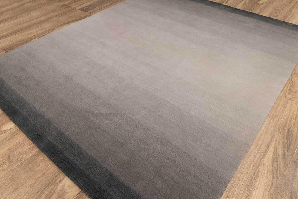 Luxury - Ombre Silver Grey New Zealand Wool Hand Loom Premium Carpet