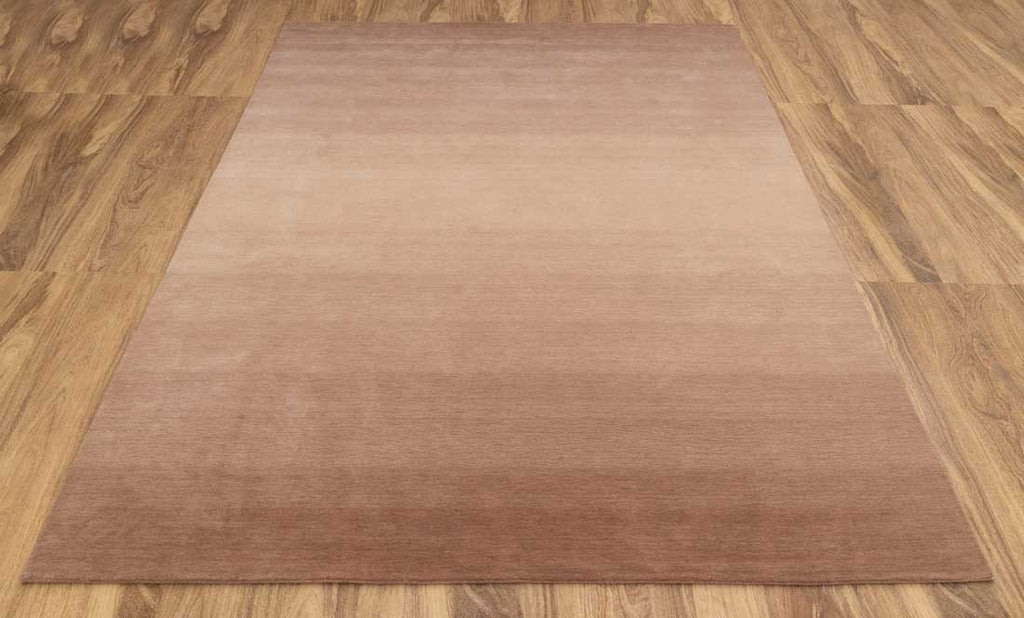 Luxury - Ombre Husk Light Brown New Zealand Wool Hand Loom Premium Carpet