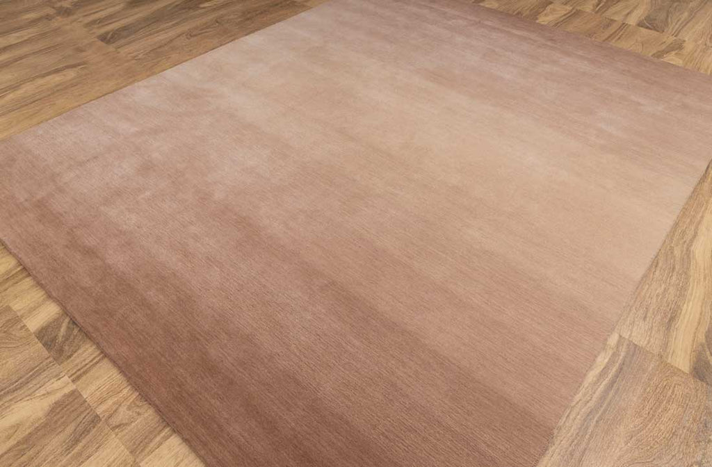 Luxury - Ombre Husk Light Brown New Zealand Wool Hand Loom Premium Carpet