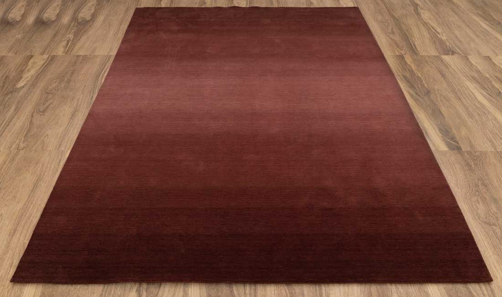 Luxury - Ombre Cherry Maroon New Zealand Wool Hand Loom Premium Carpet