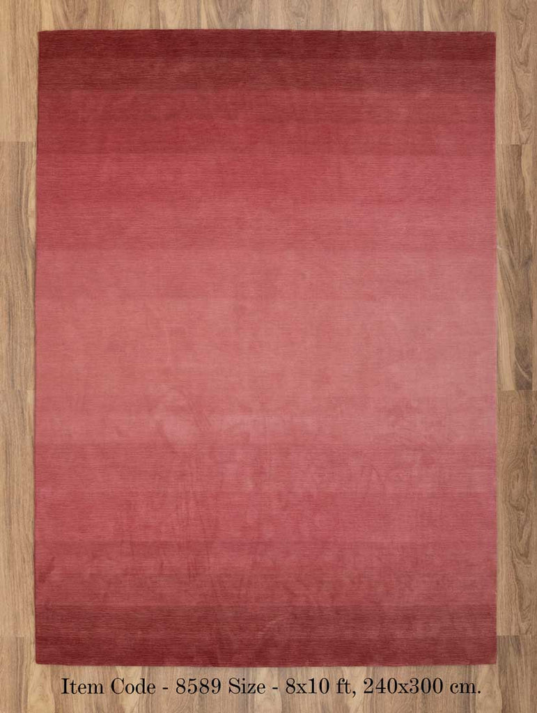 Luxury - Ombre Melon Red New Zealand Wool Hand Loom Premium Carpet