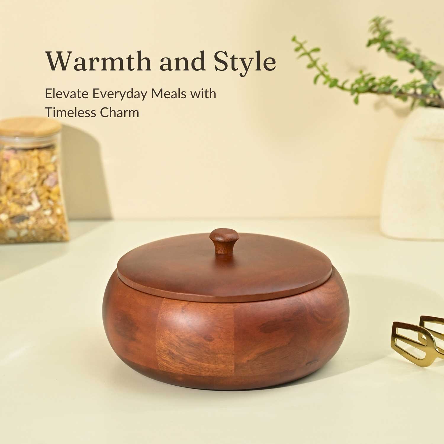 Solid Wood Roti Box from Mahogany Collection (Small)