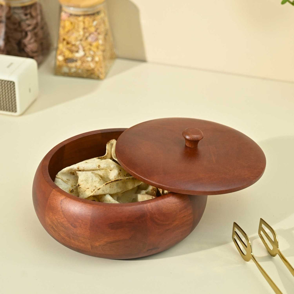 Solid Wood Roti Box from Mahogany Collection (Small)