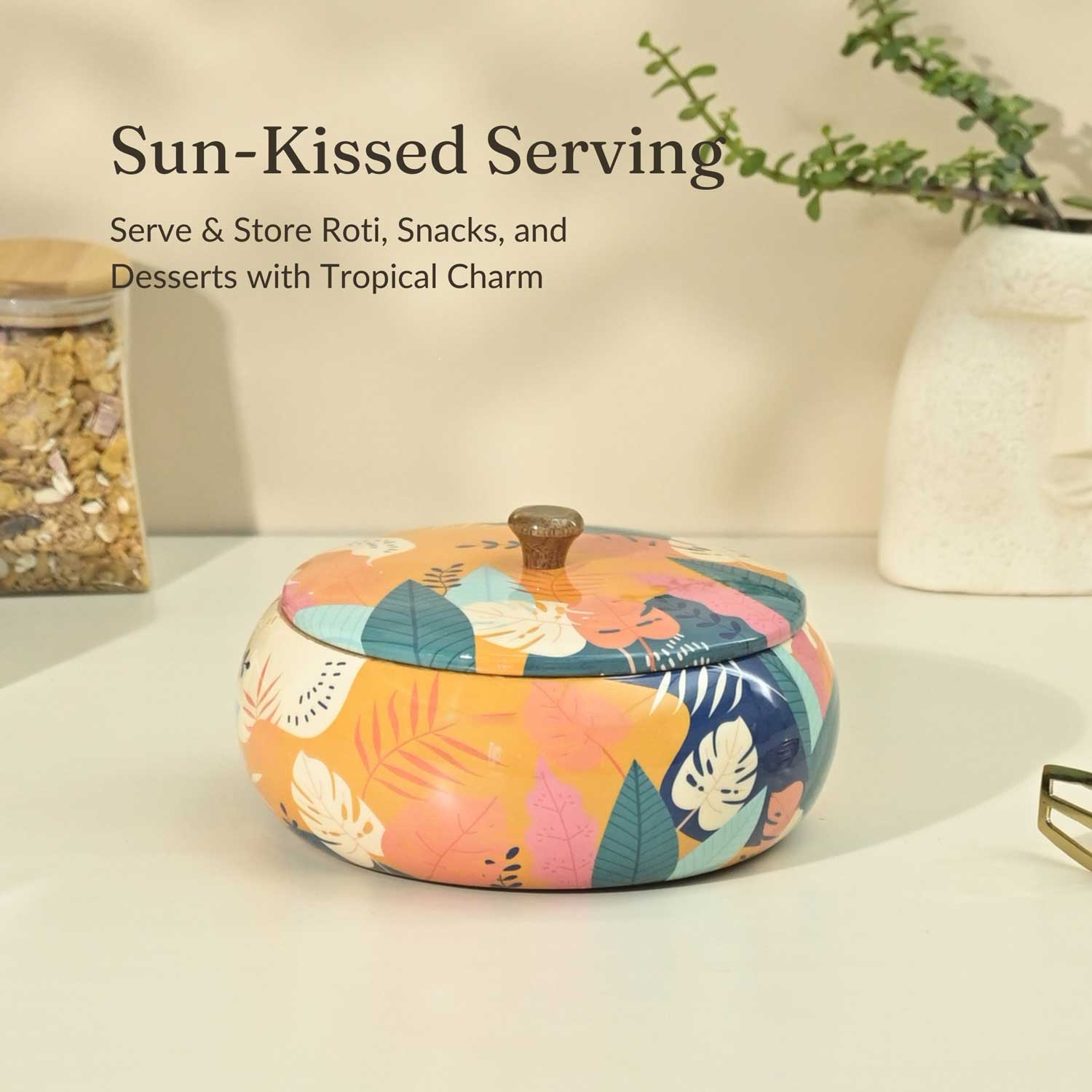 Solid Wood Tropical Roti Box