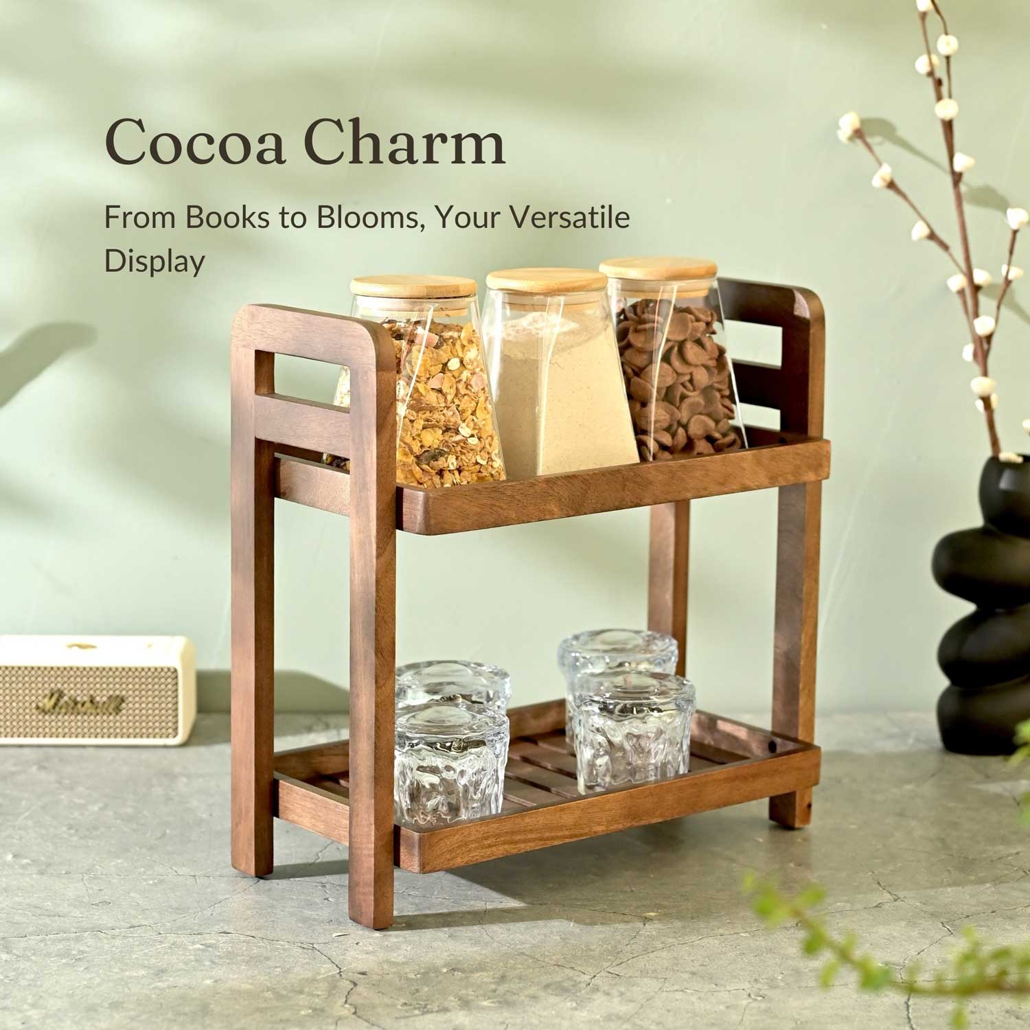 Buy Solid Wood Cocoa Organizer Online | New Launches Kitchenware ...