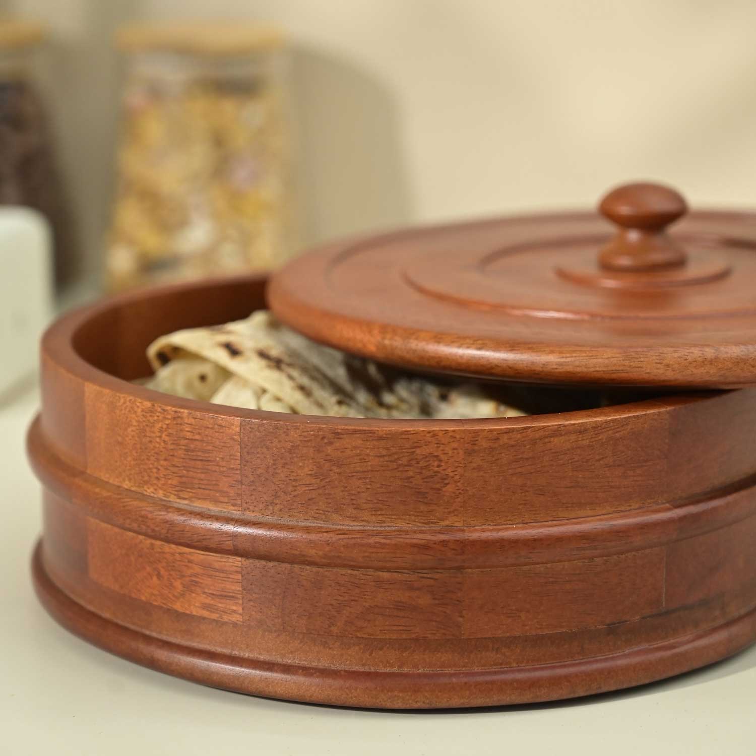 Buy Solid Wood Vintage Roti Box from Mahogany Collection Online | New ...