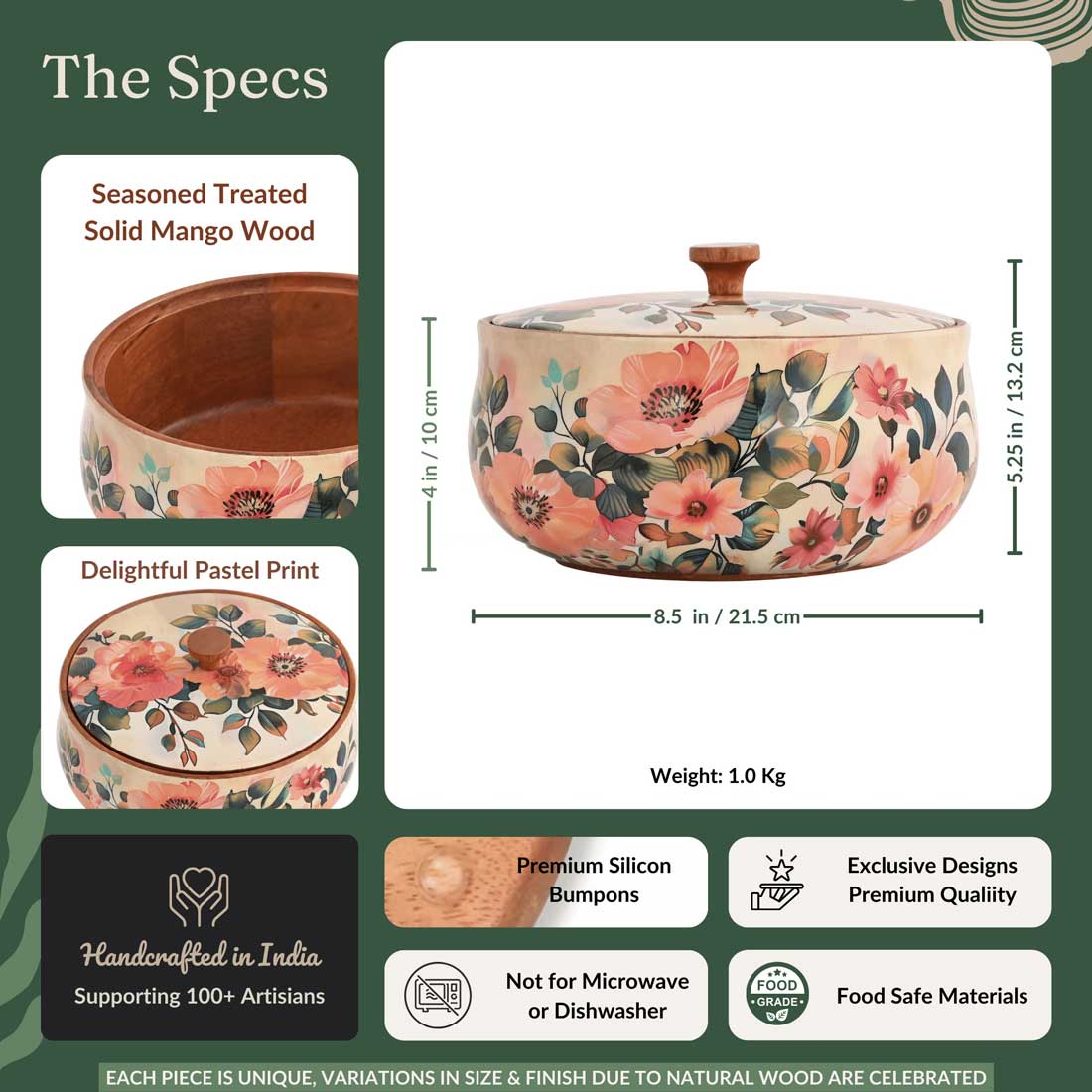 Buy Solid Pastel Flora Roti Box Online | New Launches Kitchenware ...