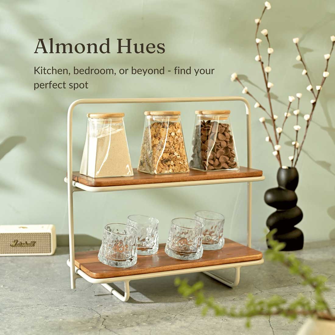 Solid Almond Kitchen Organizer