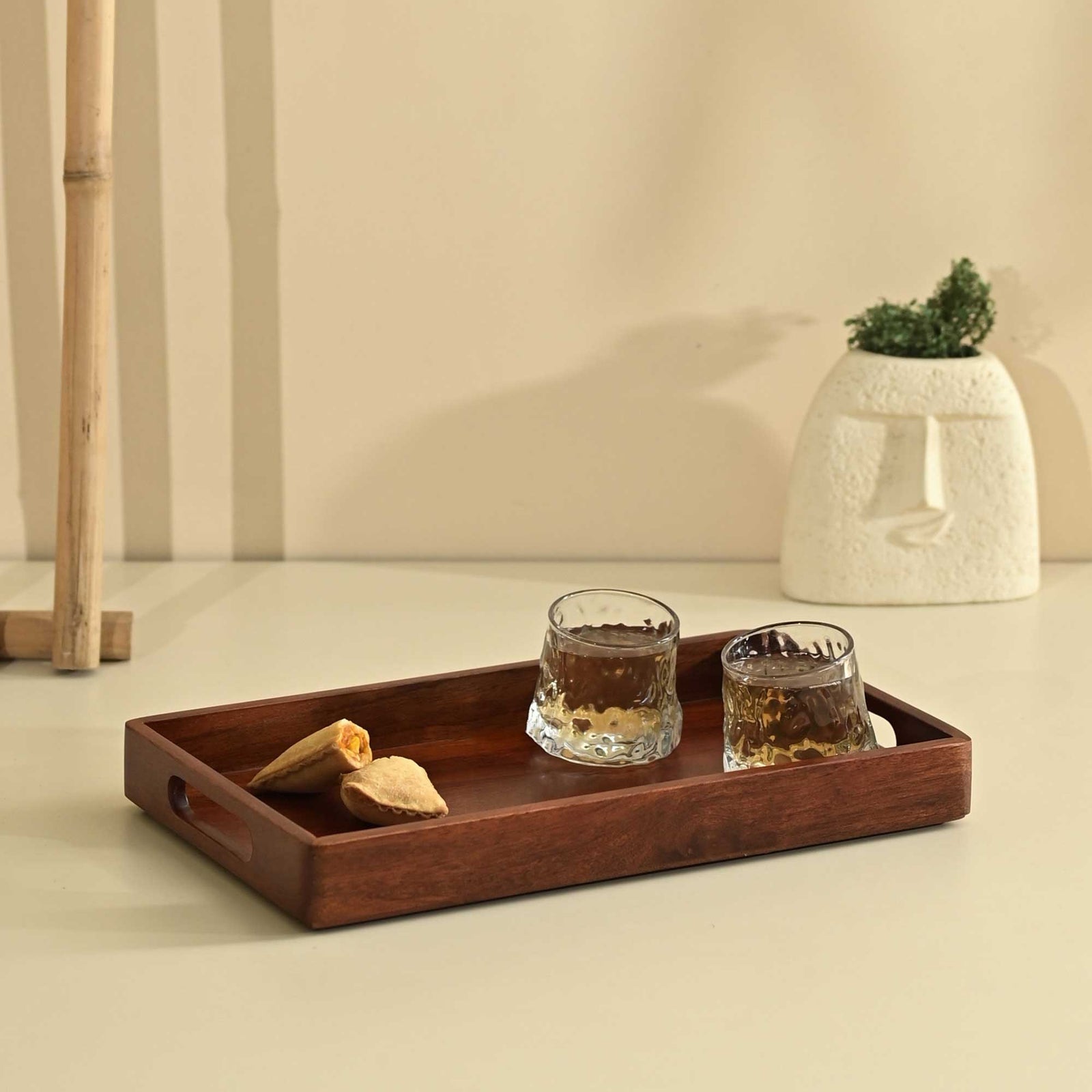 Solid Prism Wooden Serving Tray