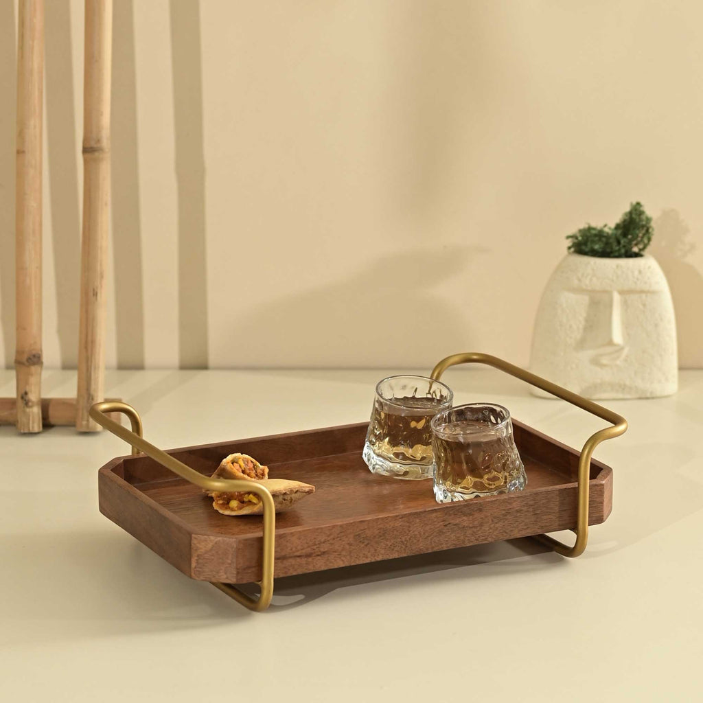 Solid Homeydo Wooden Serving Tray