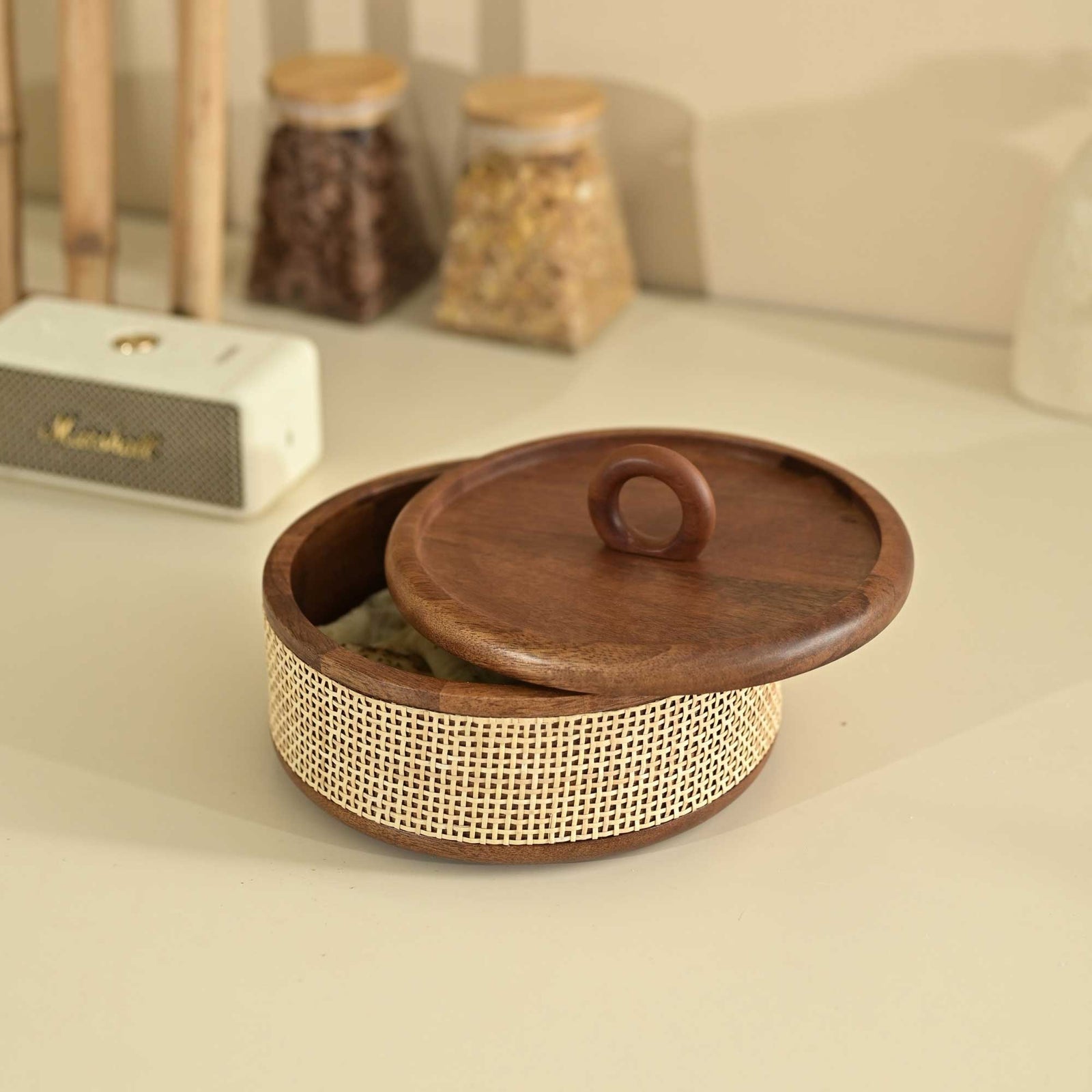 Solid Tresso Roti Box | Wooden Casserole