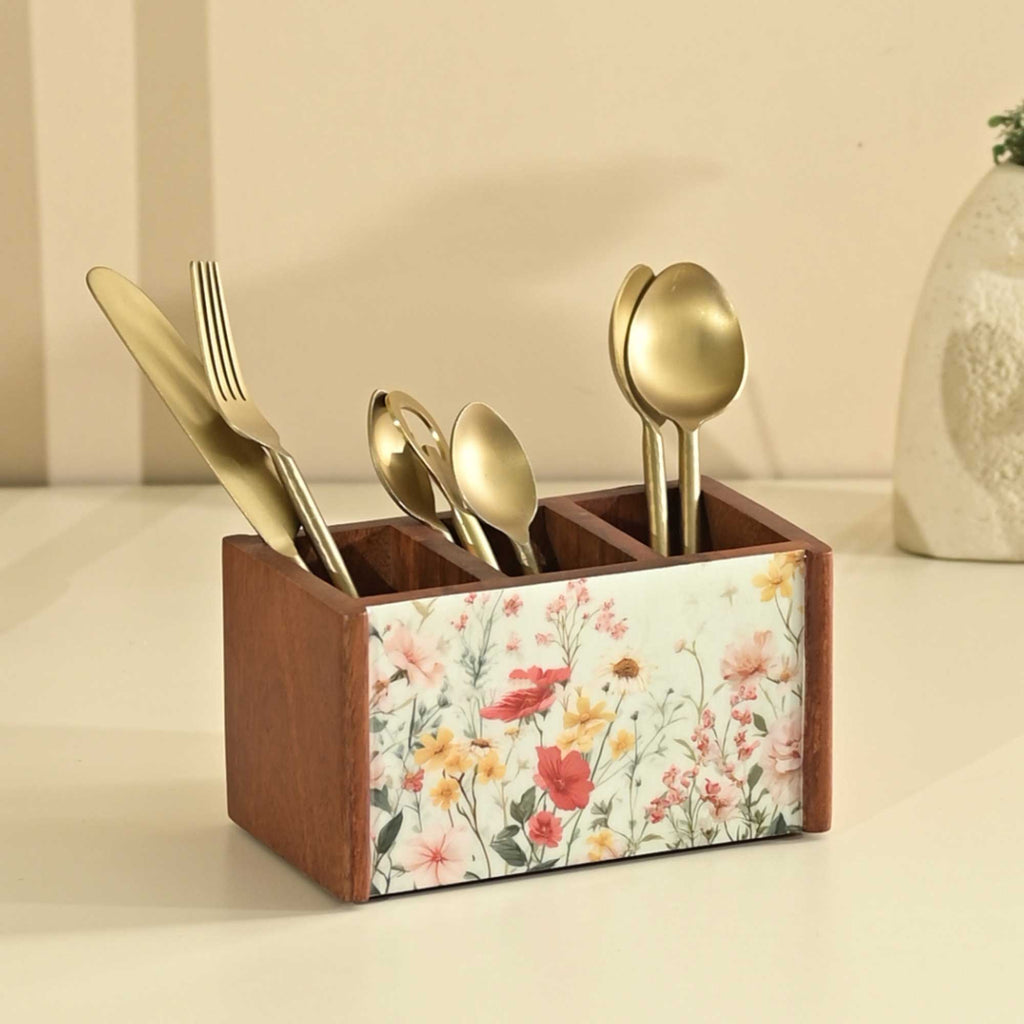 Solid Poppy Cutlery Holder | Spoon Holder
