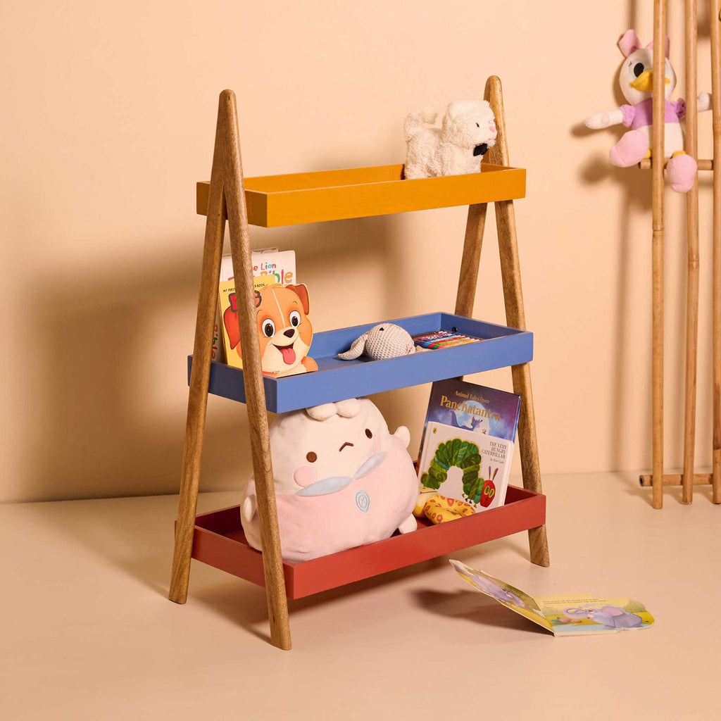 Solid Wood Peek-a-Boo Kids Toys Organizer