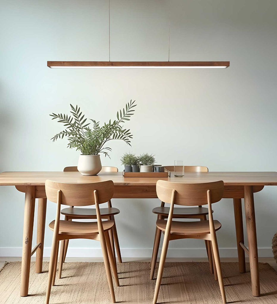 Brigitte 48 Brown Wooden LED Hanging Lamp