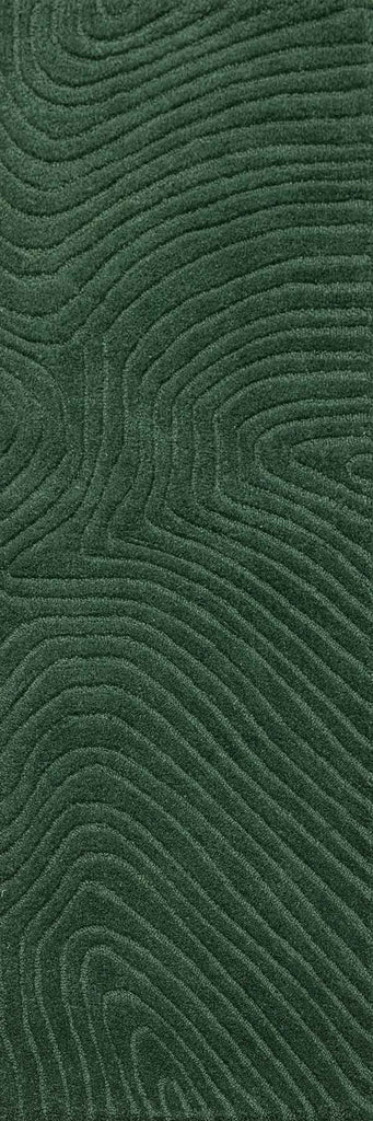 Contours Green 100% Wool Hand Tufted Carpet
