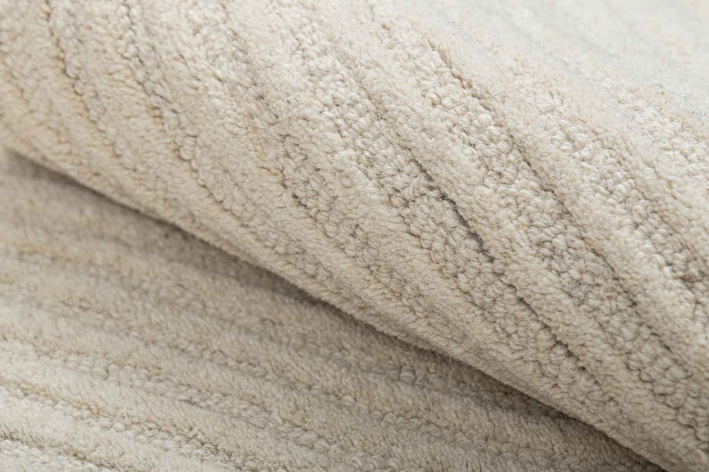 Contours Ivory 100% Wool Hand Tufted Carpet