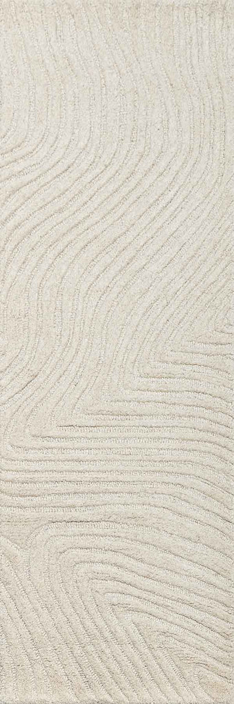Contours Ivory 100% Wool Hand Tufted Carpet