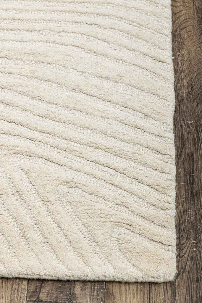 Contours Ivory 100% Wool Hand Tufted Carpet