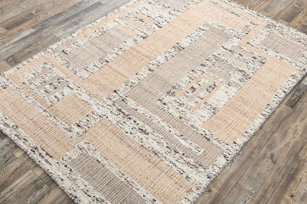 Crossword Natural Jute & Hand Carded Wool Khadi Khaddi Durrie