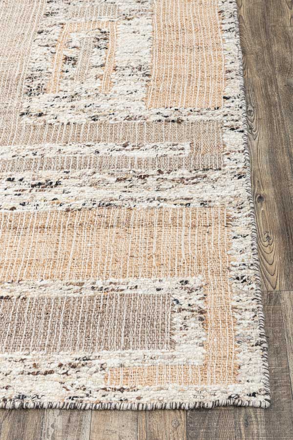 Crossword Natural Jute & Hand Carded Wool Khadi Khaddi Durrie
