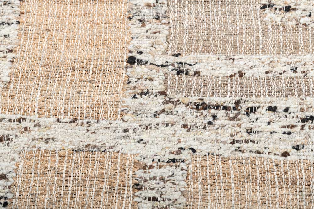 Crossword Natural Jute & Hand Carded Wool Khadi Khaddi Durrie