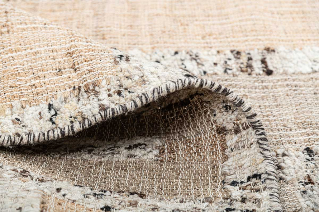 Crossword Natural Jute & Hand Carded Wool Khadi Khaddi Durrie