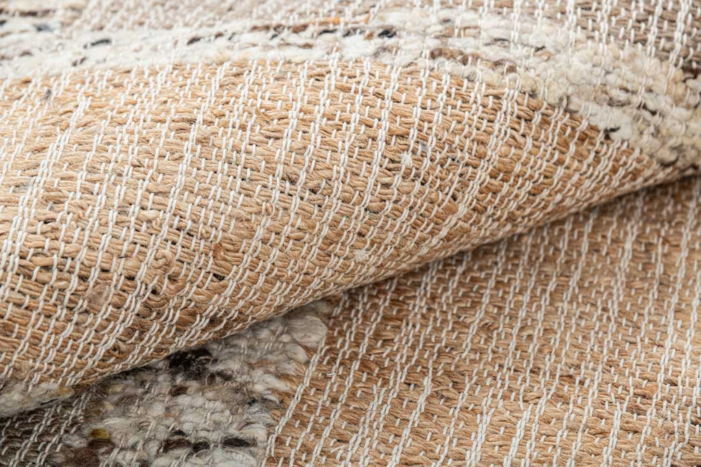 Crossword Natural Jute & Hand Carded Wool Khadi Khaddi Durrie