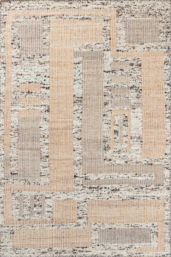 Crossword Natural Jute & Hand Carded Wool Khadi Khaddi Durrie