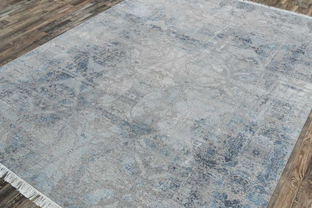 Luxury - Eternal Grey Blue Woolen Hand Knotted Premium Carpet