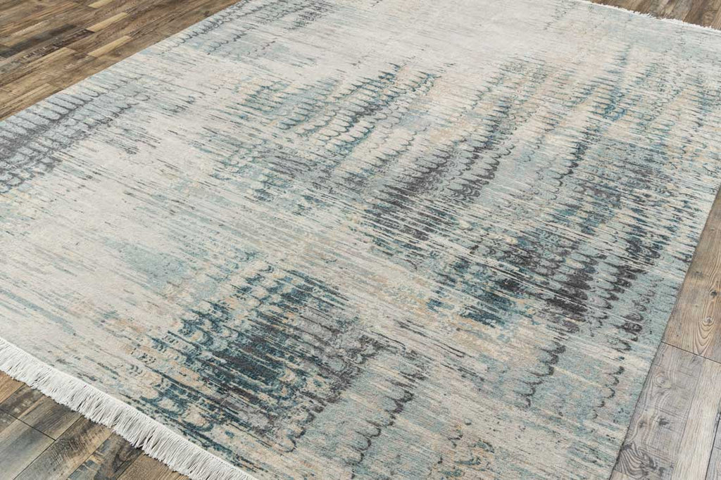 Luxury - Eternal Grey Blue Woolen Hand Knotted Premium Carpet