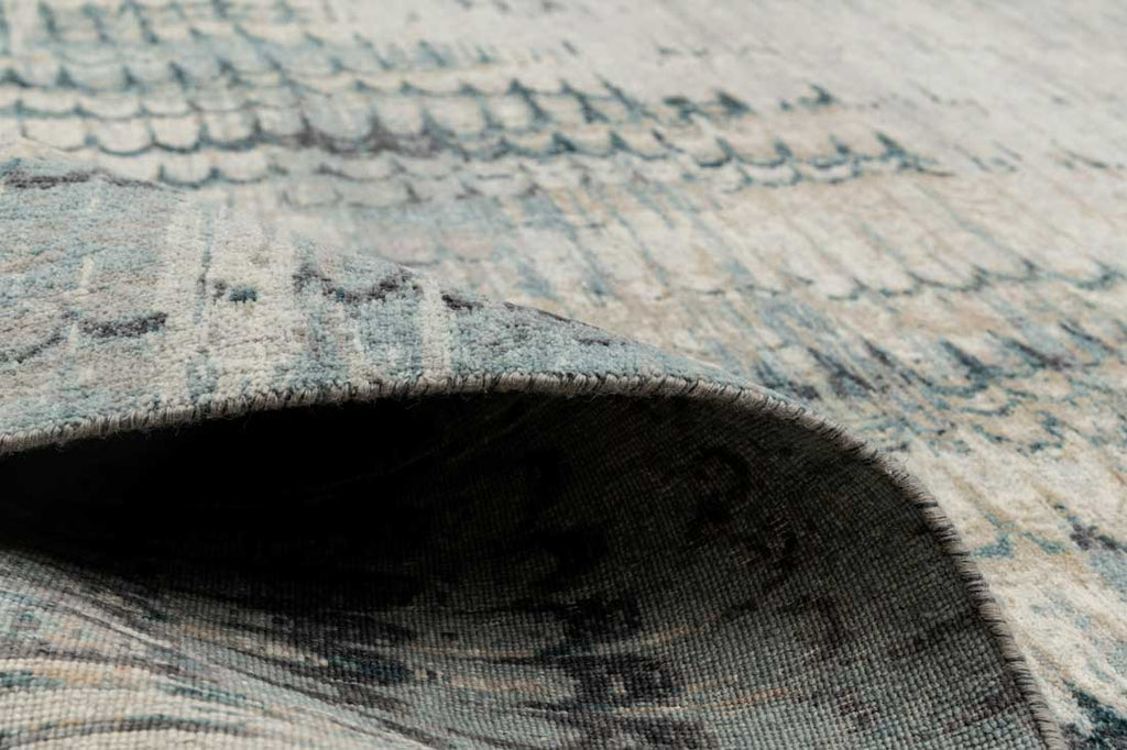 Luxury - Eternal Grey Blue Woolen Hand Knotted Premium Carpet