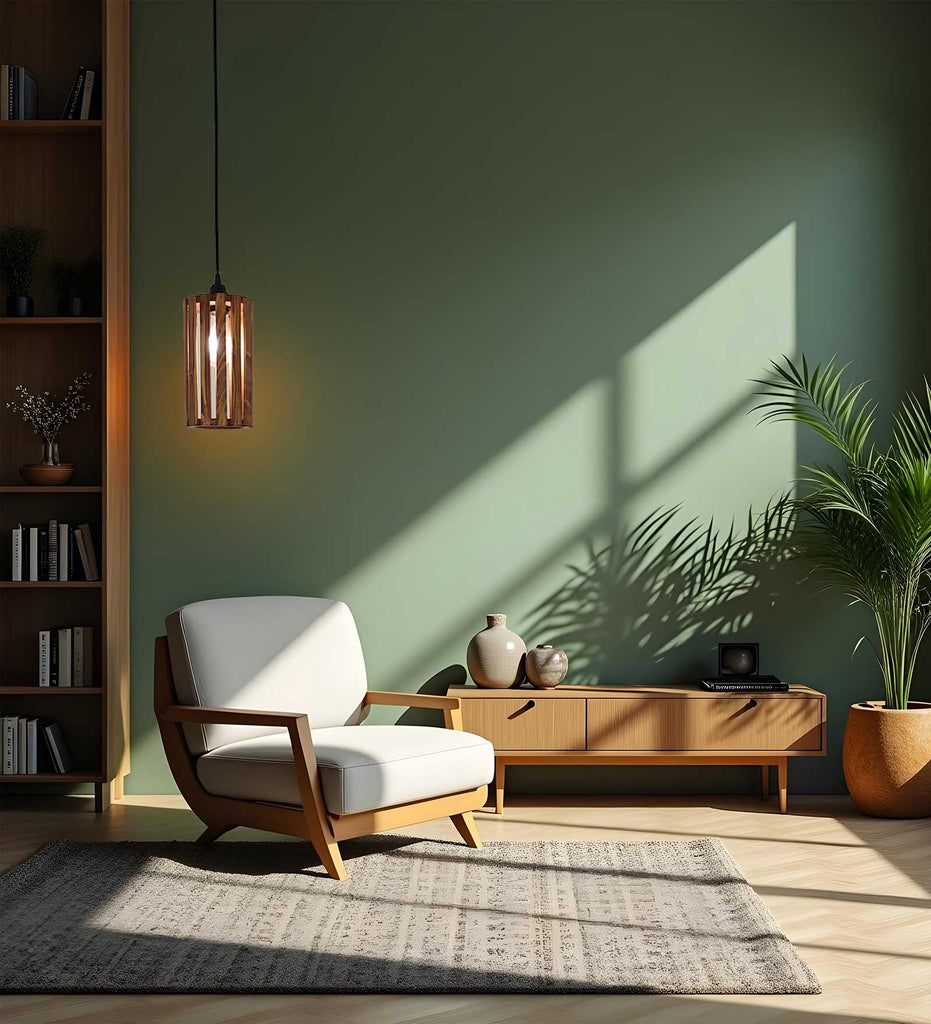 Casa Brown Wooden Single Hanging Lamp