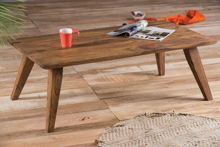 Solid Wood Buck Coffee Table Stone