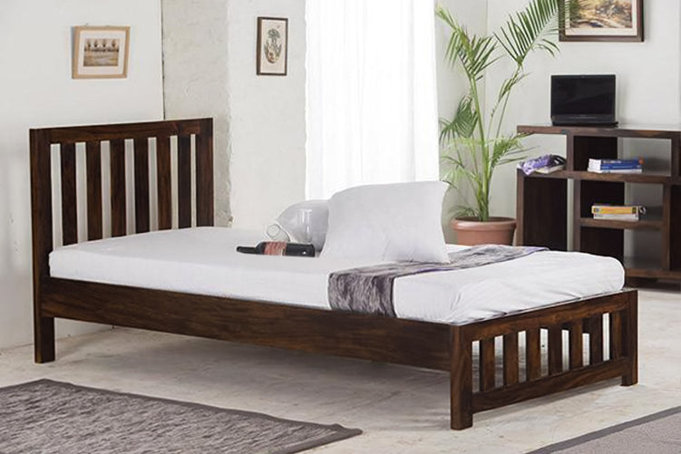 Solid Wood Cube Classic Single Bed